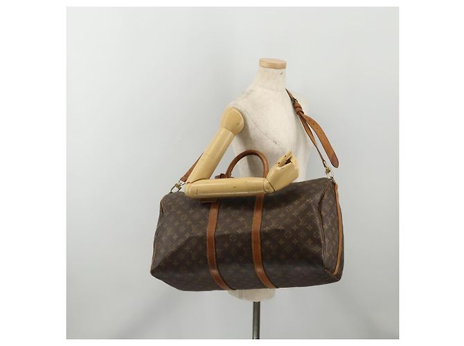 LOUIS VUITTON Monogram Keepall Bandouliere 50 Borsa Boston M41416 LV Auth BA14658 Monogramma - vista 24