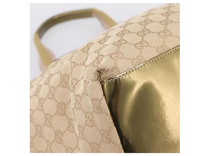 Borsa Tote GUCCI GG Canvas Sherry Line Beige 131230 Auth 197665 - vista 14