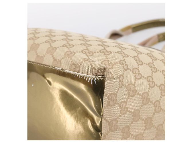 Borsa Tote GUCCI GG Canvas Sherry Line Beige 131230 Auth 197665 - vista 15