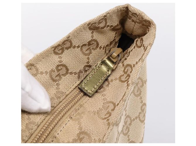 Borsa Tote GUCCI GG Canvas Sherry Line Beige 131230 Auth 197665 - vista 18