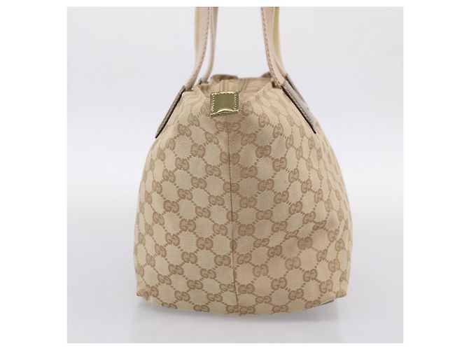Borsa Tote GUCCI GG Canvas Sherry Line Beige 131230 Auth 197665 - vista 3