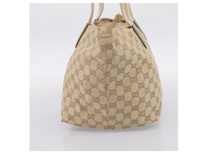 Borsa Tote GUCCI GG Canvas Sherry Line Beige 131230 Auth 197665 - vista 4