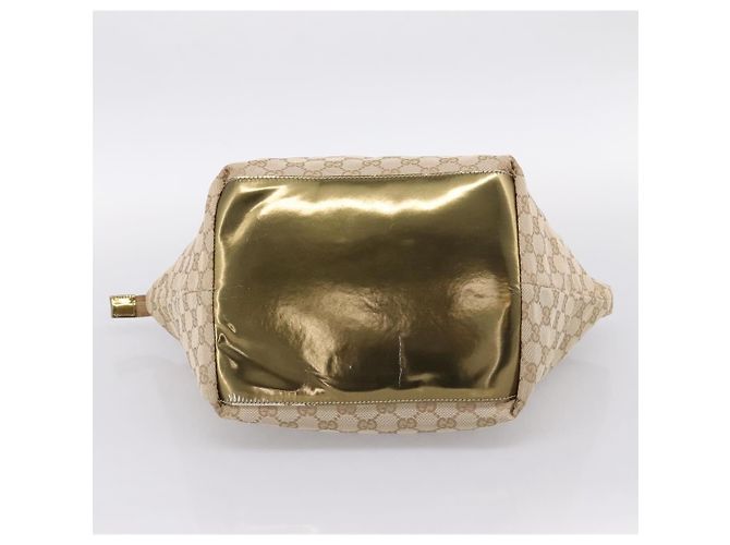 Borsa Tote GUCCI GG Canvas Sherry Line Beige 131230 Auth 197665 - vista 5