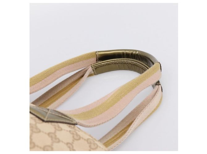 Borsa Tote GUCCI GG Canvas Sherry Line Beige 131230 Auth 197665 - vista 8