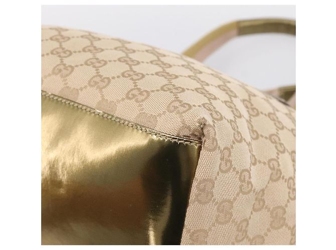 Borsa Tote GUCCI GG Canvas Sherry Line Beige 131230 Auth 197665 - vista 9