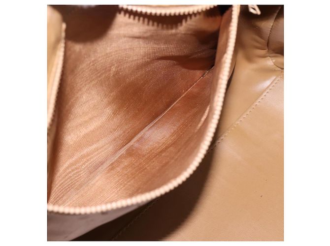Céline Borsa Boston CELINE Macadam Canvas PVC Leather Brown Gold Auth 197619 Marrone D'oro - vista 21