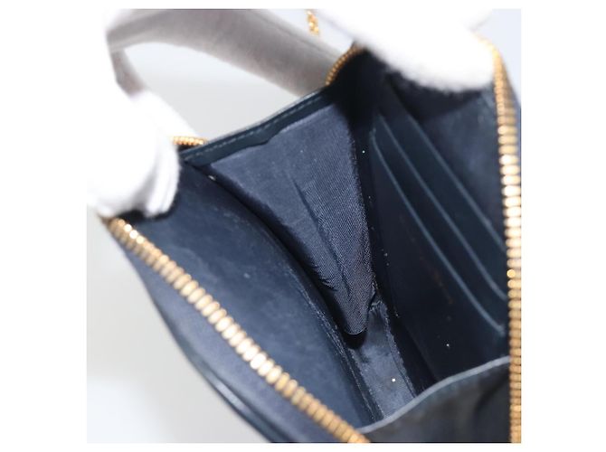 Christian Dior Trotter Canvas Oblique Phone Holder Navy Gold Auth 196681M D'oro Blu navy - vista 24