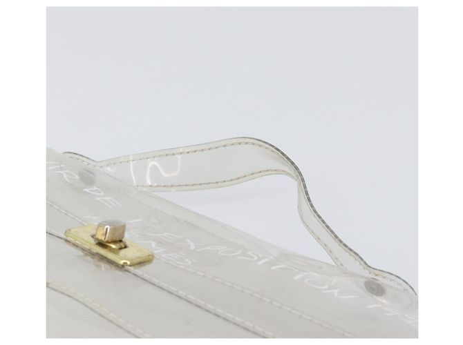 Hermès Borsa a mano HERMES Kelly in vinile, Vinile Trasparente Oro Auth 200295 D'oro - vista 8