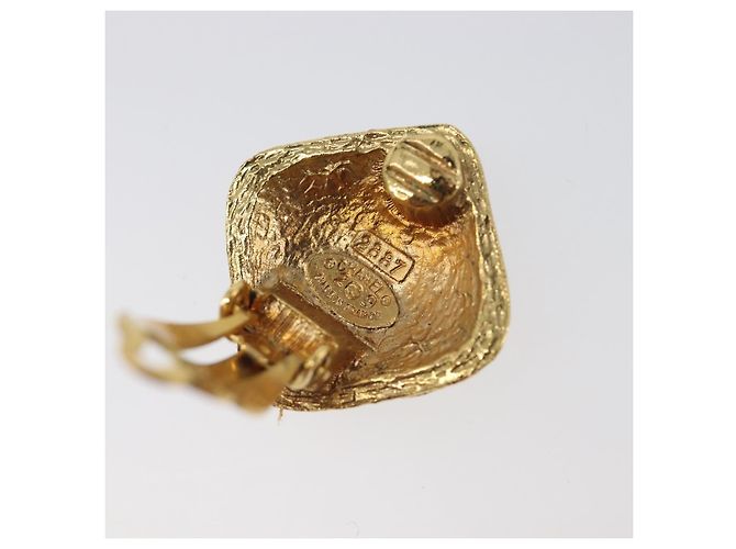 Orecchini CHANEL metallo Gold CC Auth 199734V D'oro - vista 11