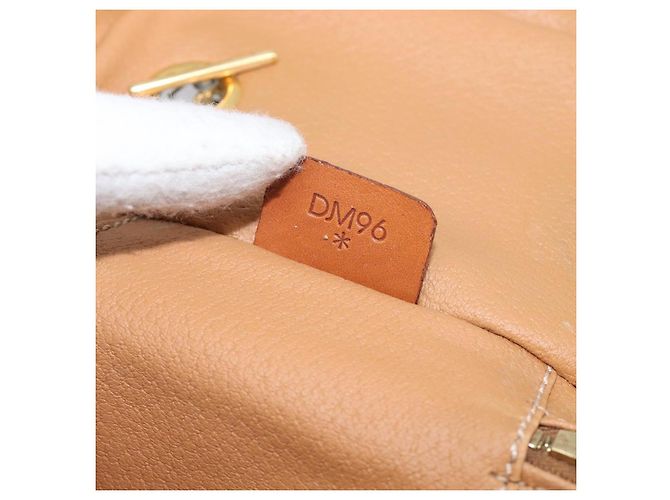 Céline Borsa Vanity a mano con catena CELINE Macadam Canvas PVC Pelle Marrone Oro Auth 199112A D'oro - vista 12