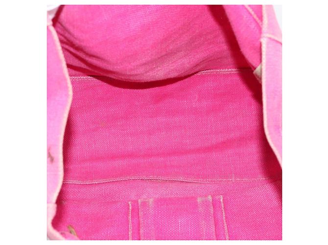 Borsa Tote Miu Miu Canvas Pink Auth 199676 Rosa - vista 10