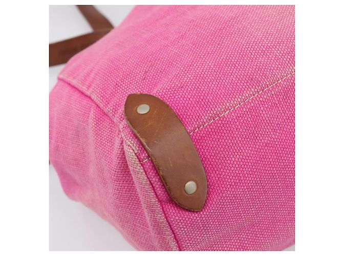 Borsa Tote Miu Miu Canvas Pink Auth 199676 Rosa - vista 14