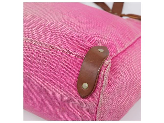 Borsa Tote Miu Miu Canvas Pink Auth 199676 Rosa - vista 15