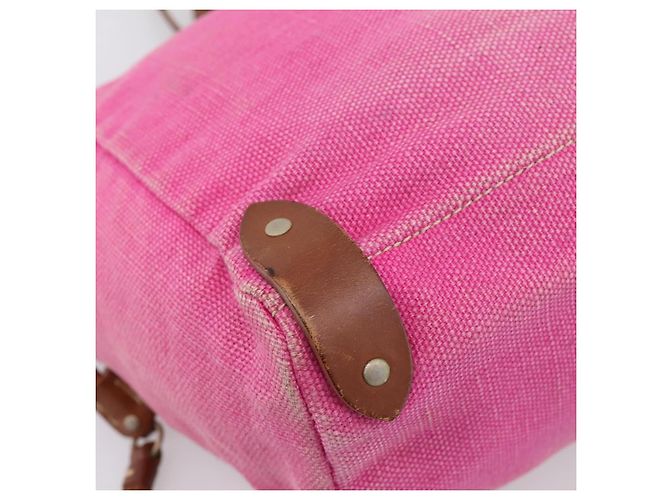 Borsa Tote Miu Miu Canvas Pink Auth 199676 Rosa - vista 16