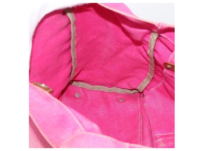Borsa Tote Miu Miu Canvas Pink Auth 199676 Rosa - vista 18