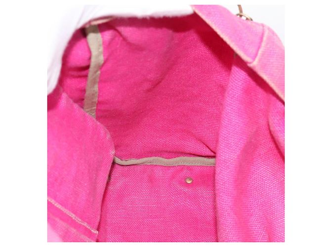 Borsa Tote Miu Miu Canvas Pink Auth 199676 Rosa - vista 19