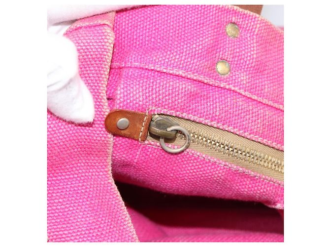 Borsa Tote Miu Miu Canvas Pink Auth 199676 Rosa - vista 20