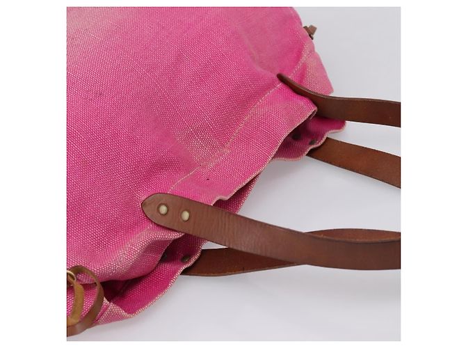 Borsa Tote Miu Miu Canvas Pink Auth 199676 Rosa - vista 6