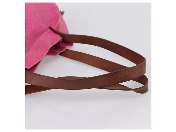 Borsa Tote Miu Miu Canvas Pink Auth 199676 Rosa - vista 7