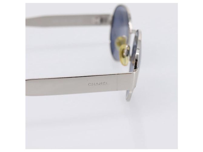 Gafas de sol CHANEL Metal Silver Black CC Auth BA15289V Negro Plata - vista 4