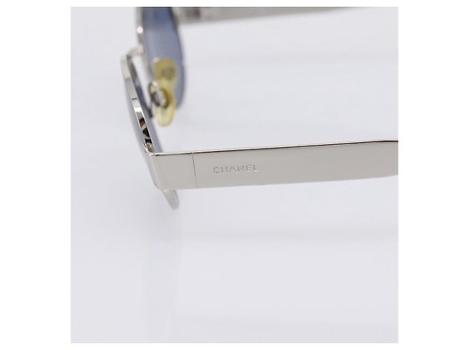 Gafas de sol CHANEL Metal Silver Black CC Auth BA15289V Negro Plata - vista 6