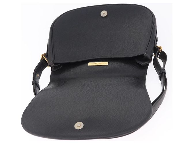 Borsa a tracolla CARTIER Pelle Nero Oro Auth 197686 D'oro - vista 10