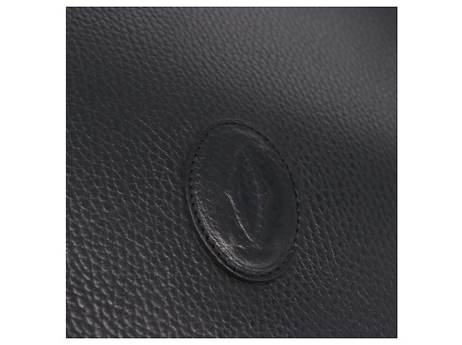 Borsa a tracolla CARTIER Pelle Nero Oro Auth 197686 D'oro - vista 17