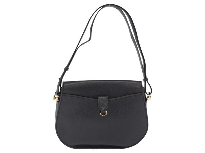 Borsa a tracolla CARTIER Pelle Nero Oro Auth 197686 D'oro - vista 2