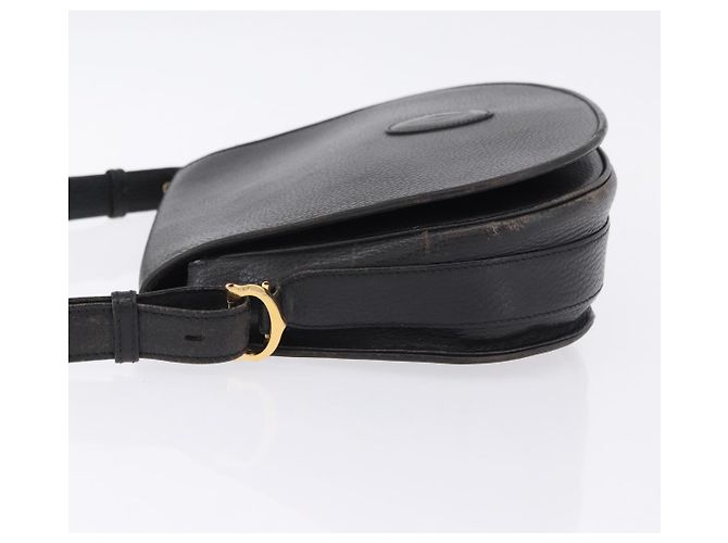 Borsa a tracolla CARTIER Pelle Nero Oro Auth 197686 D'oro - vista 4