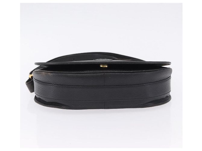 Borsa a tracolla CARTIER Pelle Nero Oro Auth 197686 D'oro - vista 5