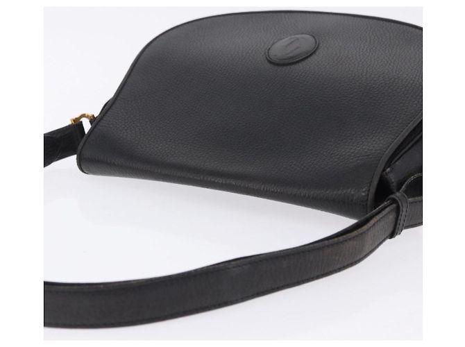 Borsa a tracolla CARTIER Pelle Nero Oro Auth 197686 D'oro - vista 6