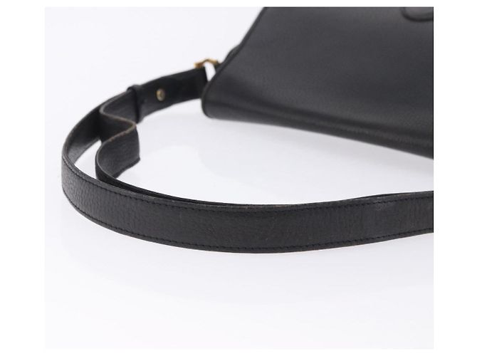 Borsa a tracolla CARTIER Pelle Nero Oro Auth 197686 D'oro - vista 7