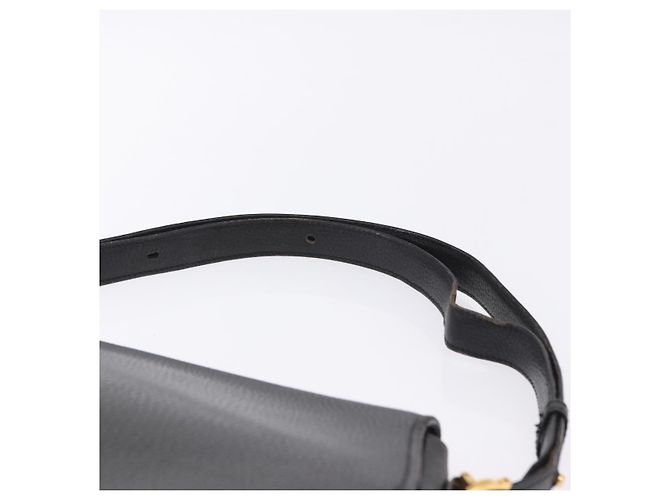 Borsa a tracolla CARTIER Pelle Nero Oro Auth 197686 D'oro - vista 8
