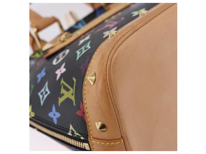 Borsa a mano LOUIS VUITTON Monogram Multicolor Alma Nera M92646 LV Auth BA15314V Nero - vista 10