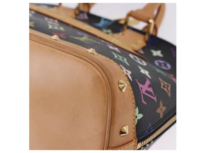 Borsa a mano LOUIS VUITTON Monogram Multicolor Alma Nera M92646 LV Auth BA15314V Nero - vista 14