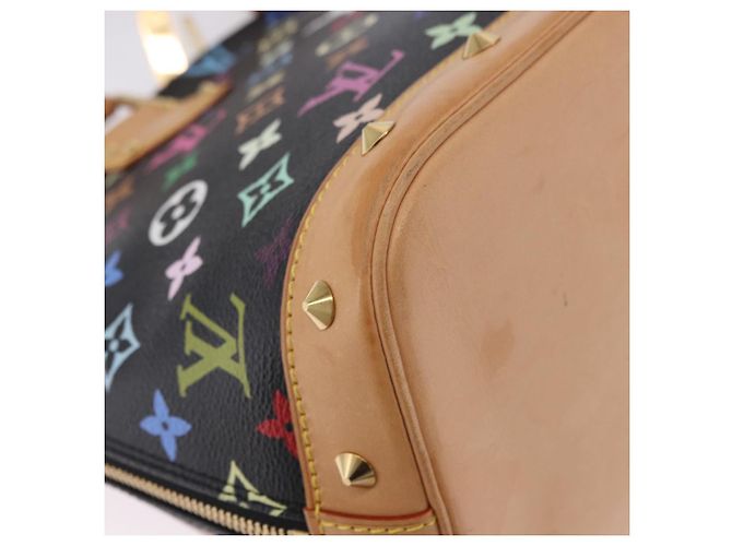 Borsa a mano LOUIS VUITTON Monogram Multicolor Alma Nera M92646 LV Auth BA15314V Nero - vista 15