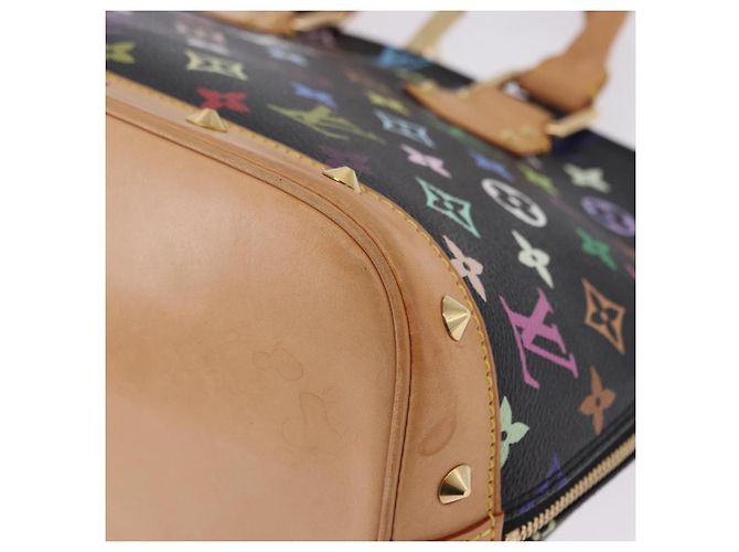 Borsa a mano LOUIS VUITTON Monogram Multicolor Alma Nera M92646 LV Auth BA15314V Nero - vista 16