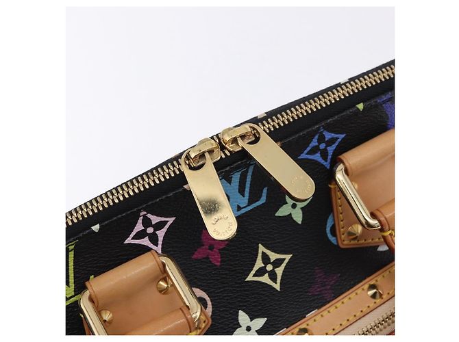 Borsa a mano LOUIS VUITTON Monogram Multicolor Alma Nera M92646 LV Auth BA15314V Nero - vista 18