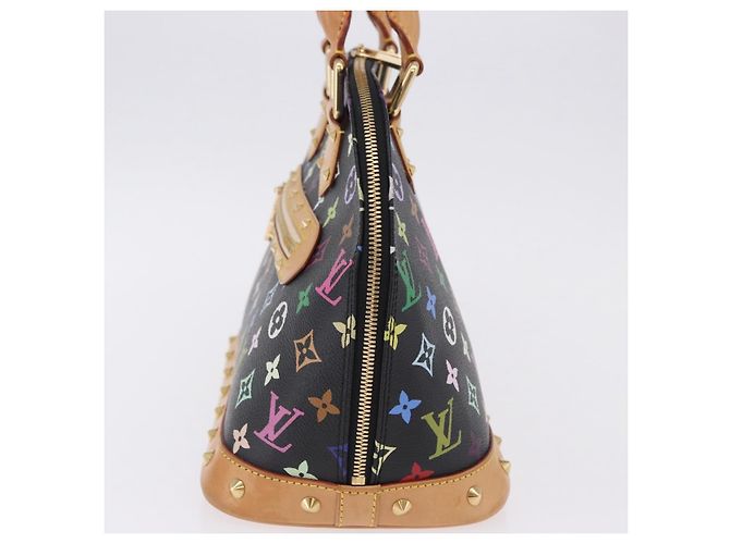 Borsa a mano LOUIS VUITTON Monogram Multicolor Alma Nera M92646 LV Auth BA15314V Nero - vista 3