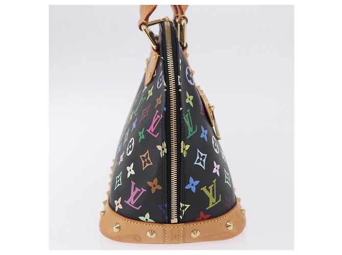 Borsa a mano LOUIS VUITTON Monogram Multicolor Alma Nera M92646 LV Auth BA15314V Nero - vista 4