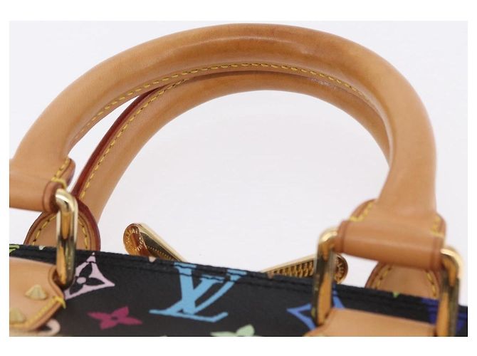 Borsa a mano LOUIS VUITTON Monogram Multicolor Alma Nera M92646 LV Auth BA15314V Nero - vista 9