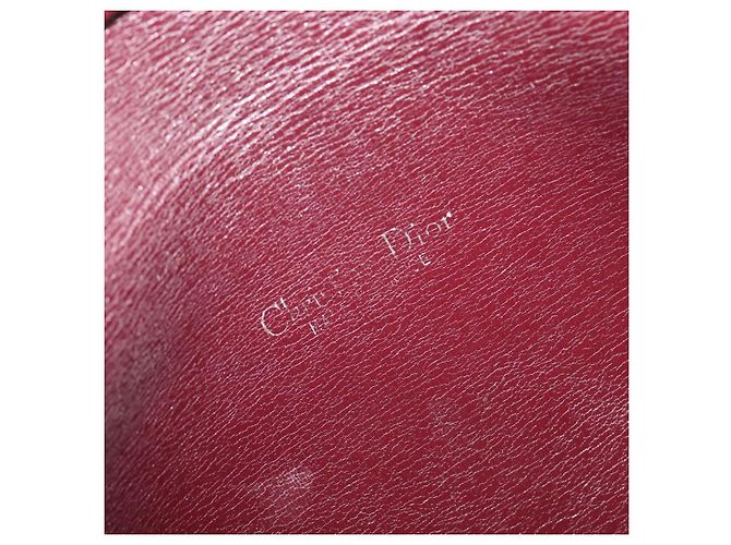 Borsa a tracolla con catena Christian Dior Trotter Canvas Rosso Oro Auth fm5440 D'oro - vista 11