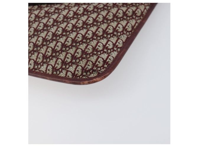 Borsa a tracolla con catena Christian Dior Trotter Canvas Rosso Oro Auth fm5440 D'oro - vista 15