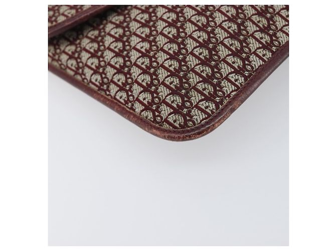 Borsa a tracolla con catena Christian Dior Trotter Canvas Rosso Oro Auth fm5440 D'oro - vista 16