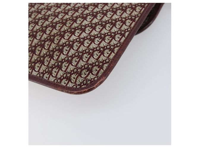 Borsa a tracolla con catena Christian Dior Trotter Canvas Rosso Oro Auth fm5440 D'oro - vista 17
