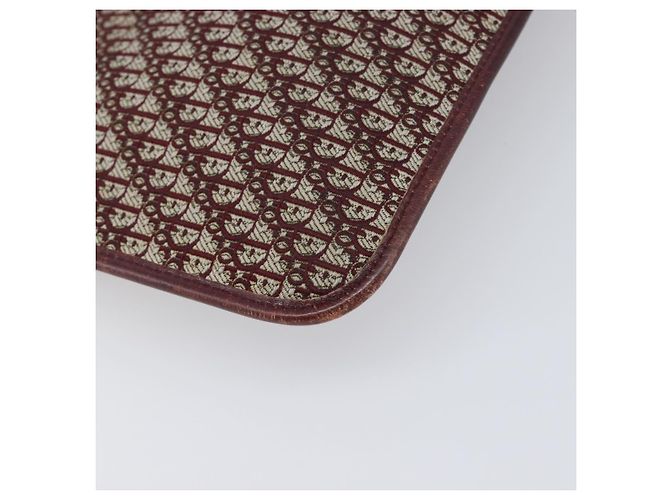 Borsa a tracolla con catena Christian Dior Trotter Canvas Rosso Oro Auth fm5440 D'oro - vista 18