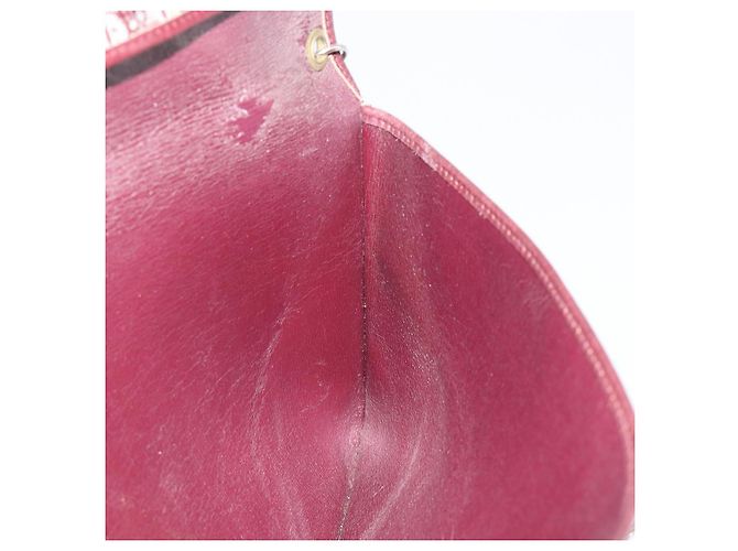 Borsa a tracolla con catena Christian Dior Trotter Canvas Rosso Oro Auth fm5440 D'oro - vista 21