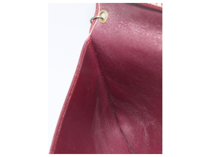 Borsa a tracolla con catena Christian Dior Trotter Canvas Rosso Oro Auth fm5440 D'oro - vista 22