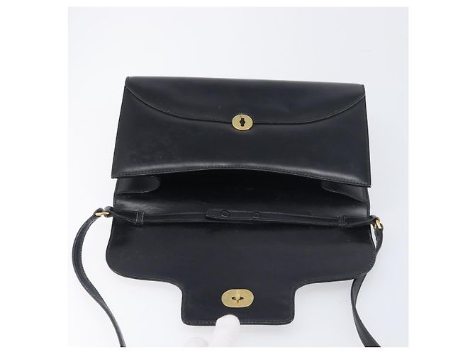 Borsa a tracolla GUCCI in pelle nera e oro Auth 199099 Nero D'oro - vista 10