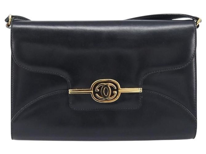 Borsa a tracolla GUCCI in pelle nera e oro Auth 199099 Nero D'oro - vista 13